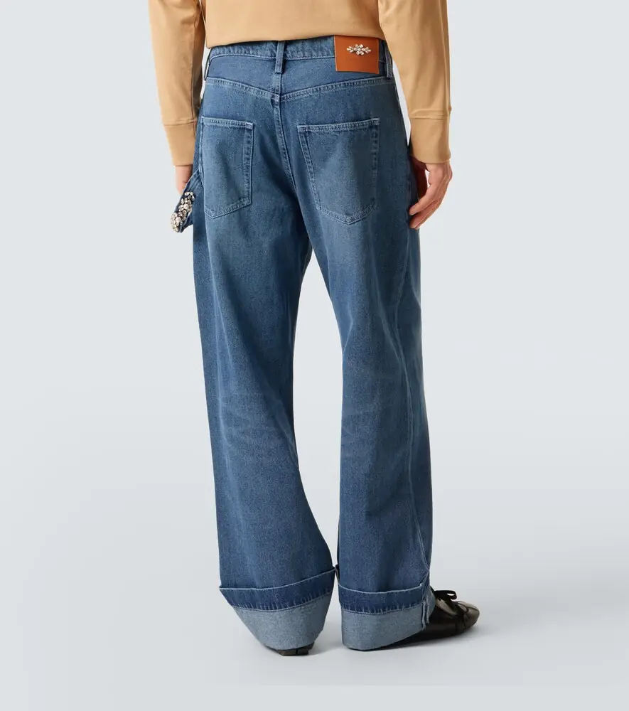 Simone Rocha Crystal-embellished straight jeans | Thumbnail 5