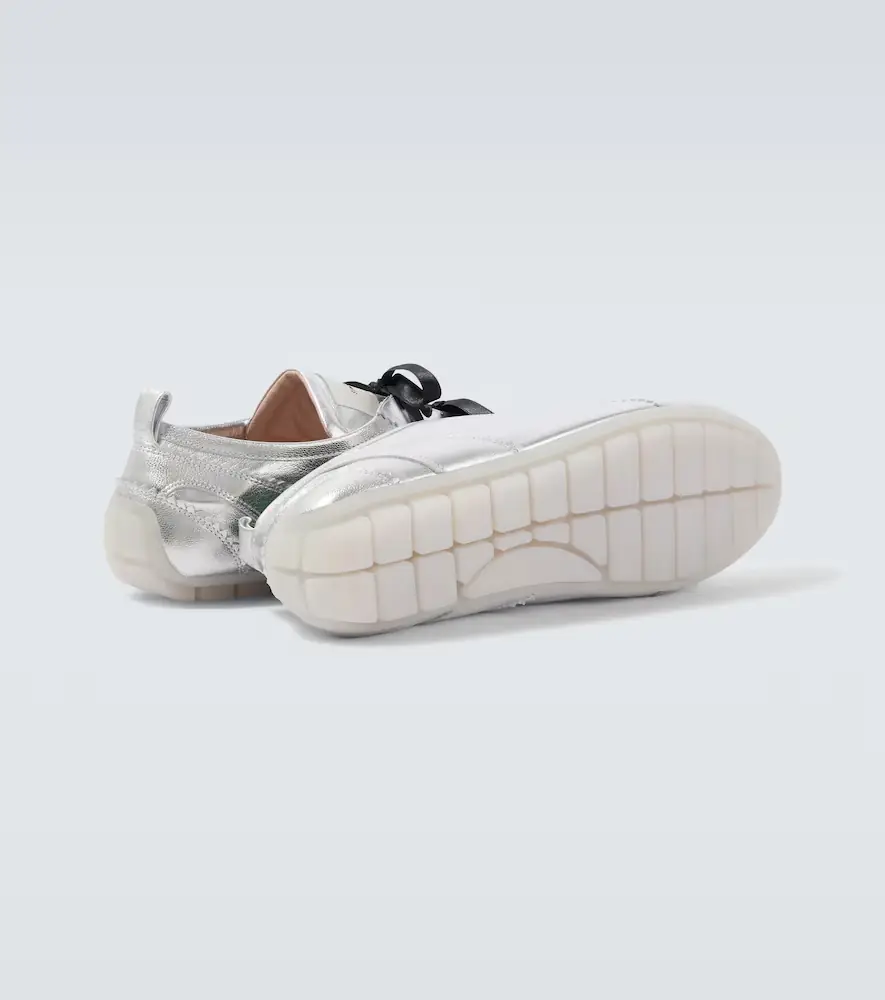 Simone Rocha Ballerina Grip metallic leather sneakers | Thumbnail 4