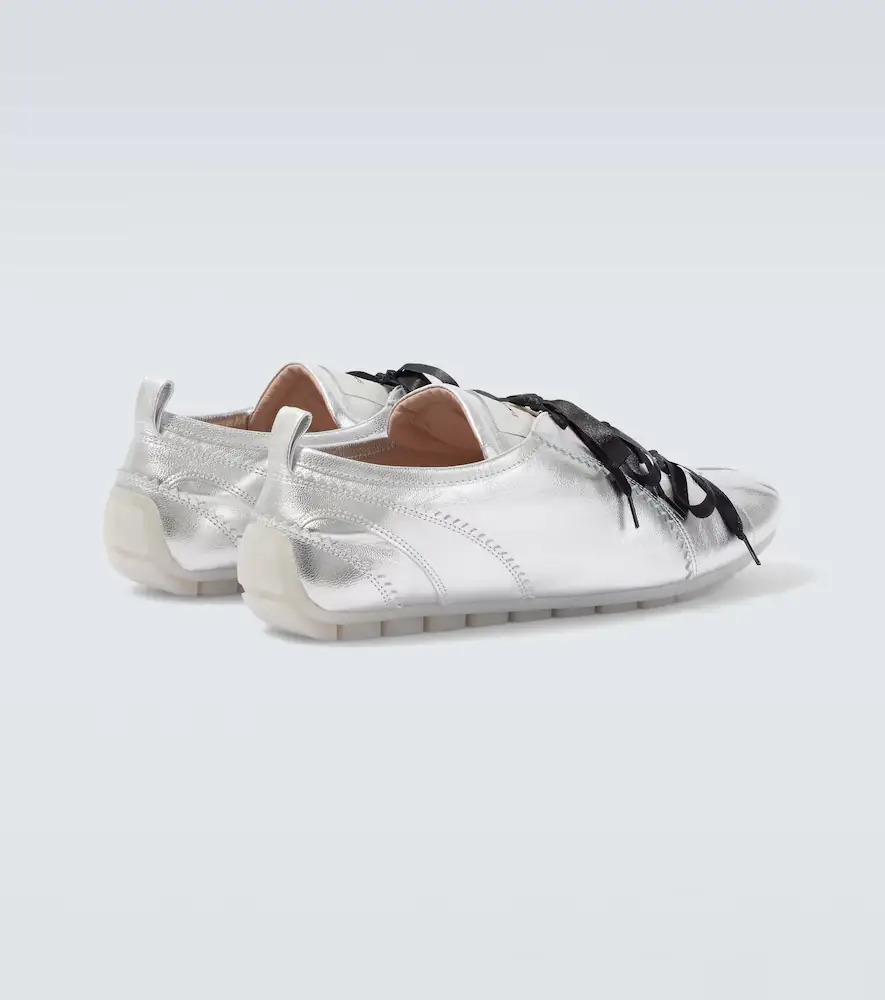 Simone Rocha Ballerina Grip metallic leather sneakers | Thumbnail 6