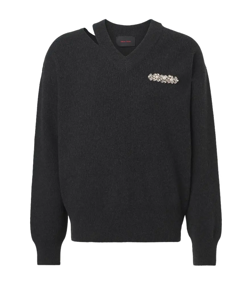 Simone Rocha Cutout embellished wool-blend sweater | Image 1 Simone Rocha Cutout embellished wool-blend sweater | Image 1