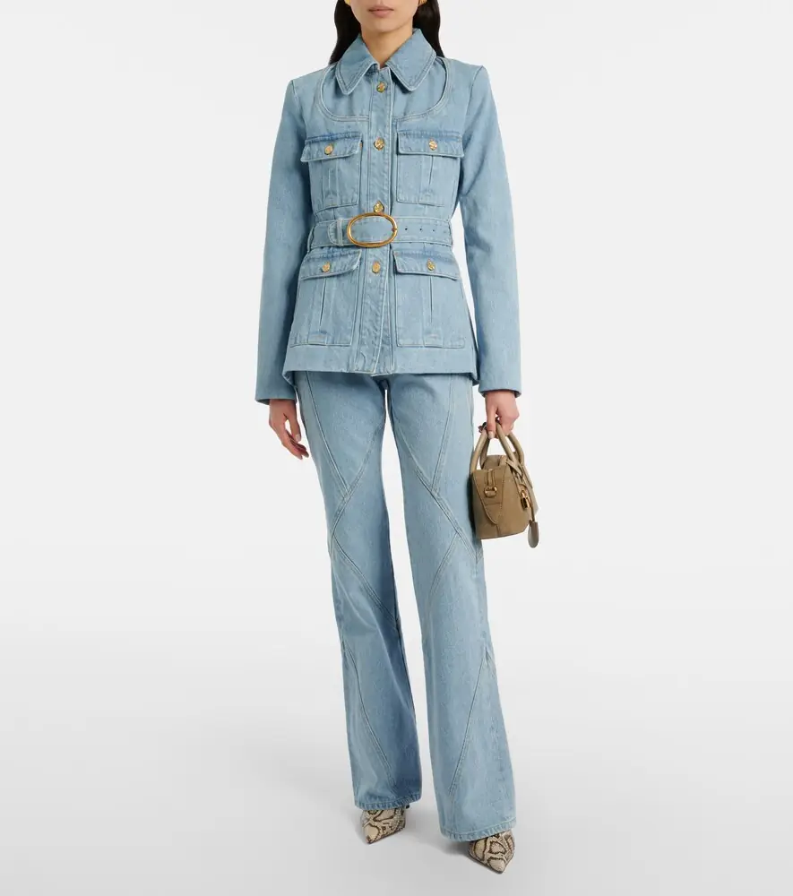 Nina Ricci Belted denim jacket | Thumbnail 2 Nina Ricci Belted denim jacket | Thumbnail 2
