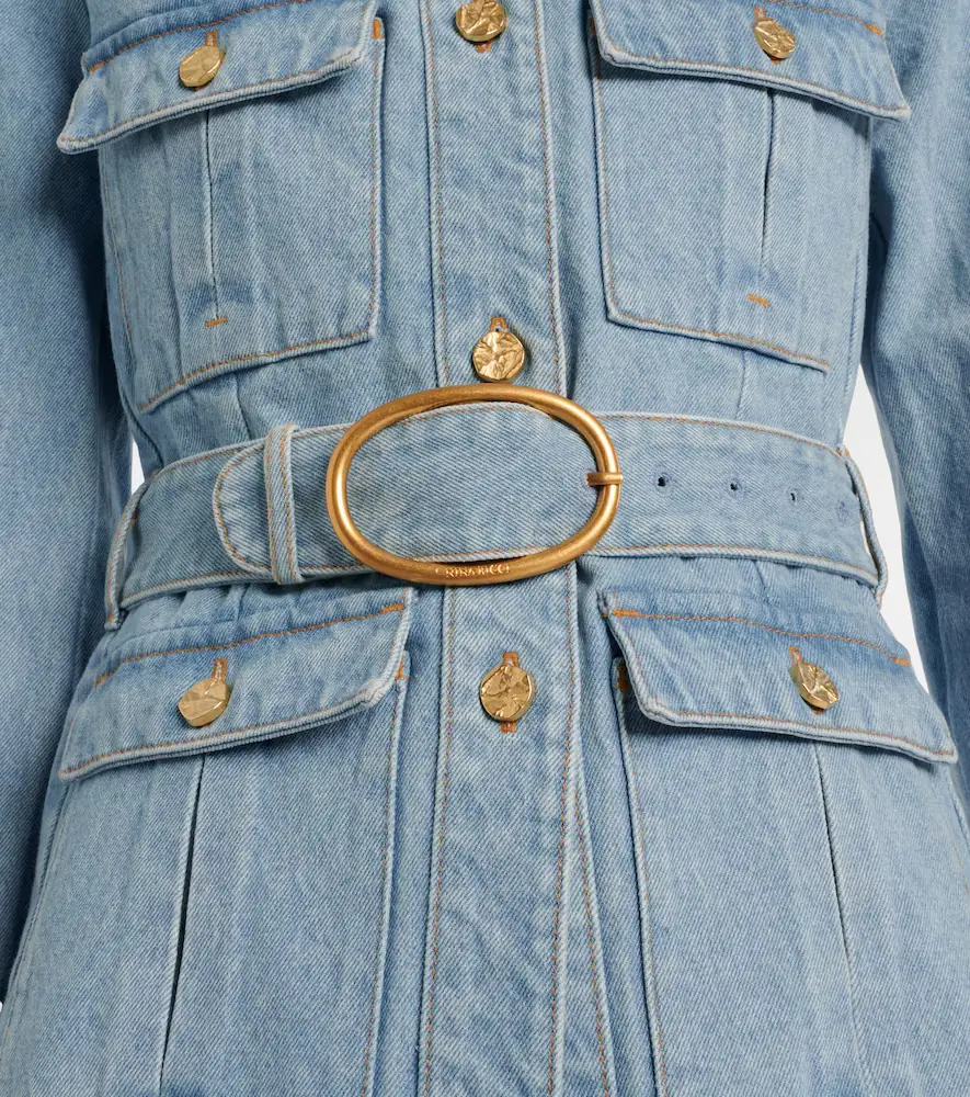 Nina Ricci Belted denim jacket | Thumbnail 3 Nina Ricci Belted denim jacket | Thumbnail 3