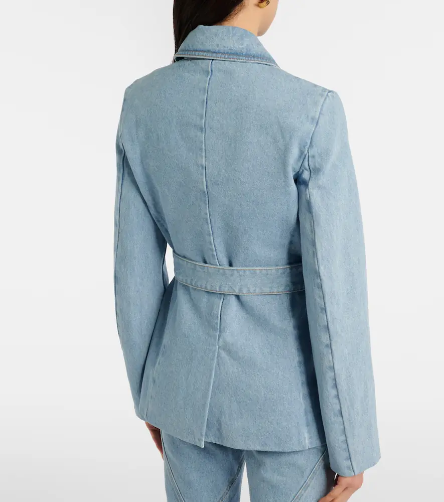 Nina Ricci Belted denim jacket | Thumbnail 4 Nina Ricci Belted denim jacket | Thumbnail 4