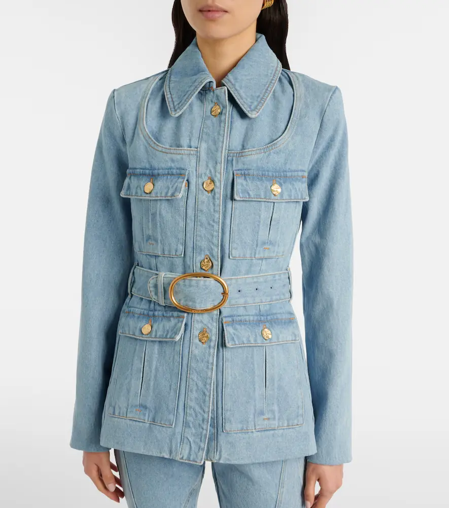 Nina Ricci Belted denim jacket | Thumbnail 6 Nina Ricci Belted denim jacket | Thumbnail 6