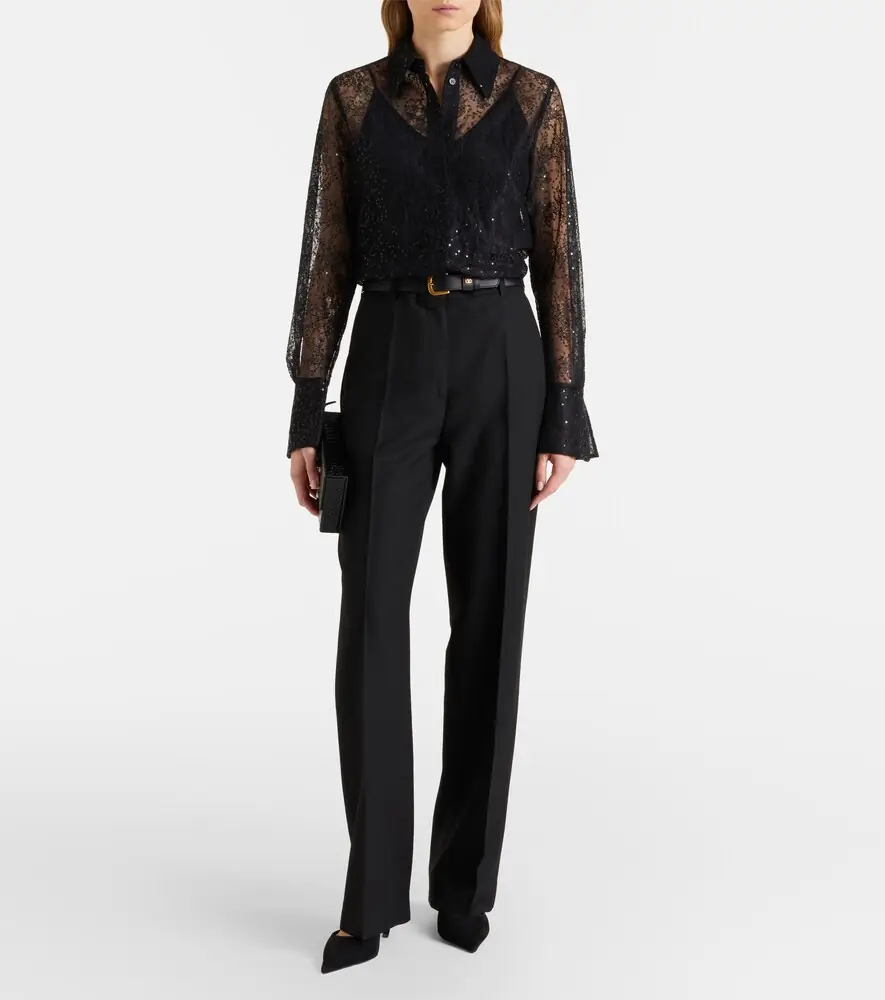 Nina Ricci Sequined lace shirt | Thumbnail 5 Nina Ricci Sequined lace shirt | Thumbnail 5