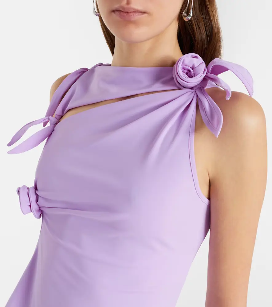 Coperni Floral-appliqué gathered jersey top | Thumbnail 3