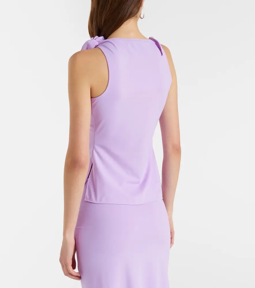 Coperni Floral-appliqué gathered jersey top | Thumbnail 5