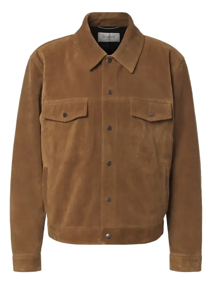 Suede blouson jacket