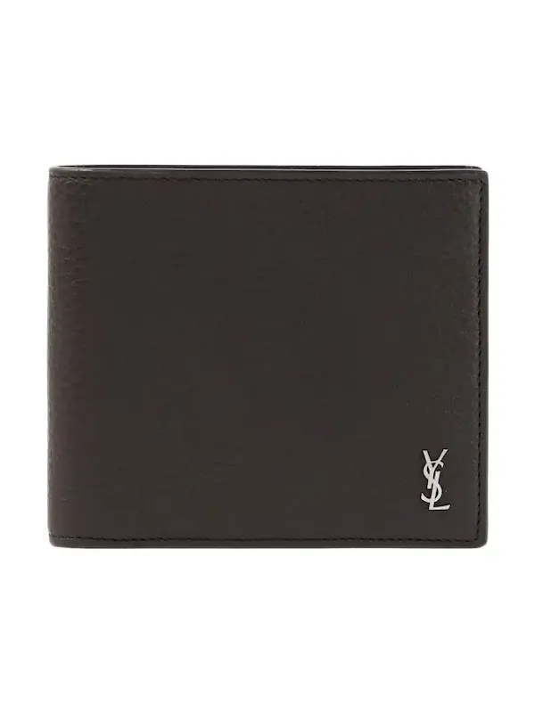 Saint Laurent Tiny Cassandre East/West leather wallet