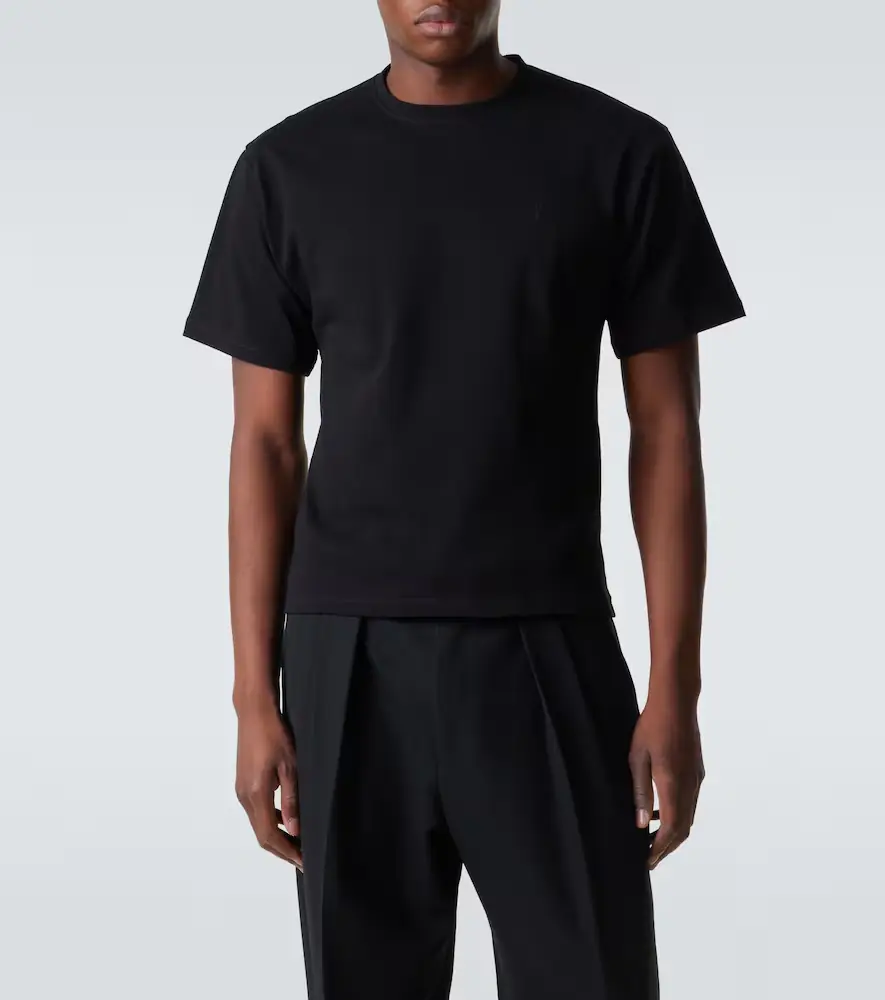 Saint Laurent Cropped cotton jersey T-shirt | Thumbnail 4