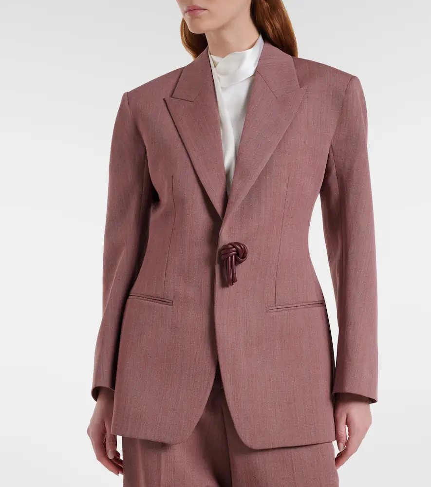 Bottega Veneta Wool and linen-blend blazer | Thumbnail 4