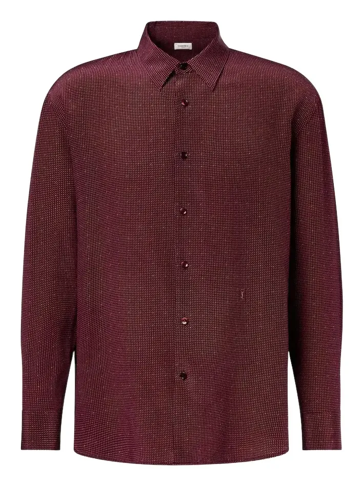 Saint Laurent Cassandre silk crêpe de chine shirt