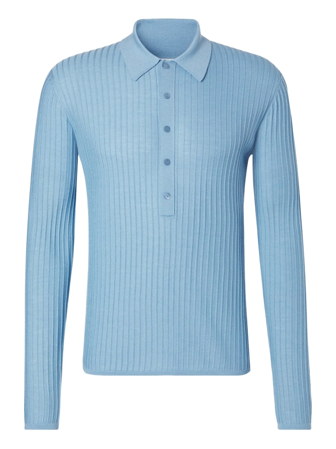 Saint Laurent Wool, cashmere, and silk polo shirt