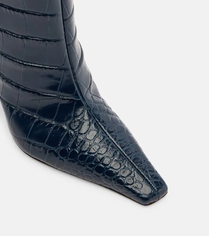 Amina Muaddi Mona croc-effect leather knee-high boots | Thumbnail 2