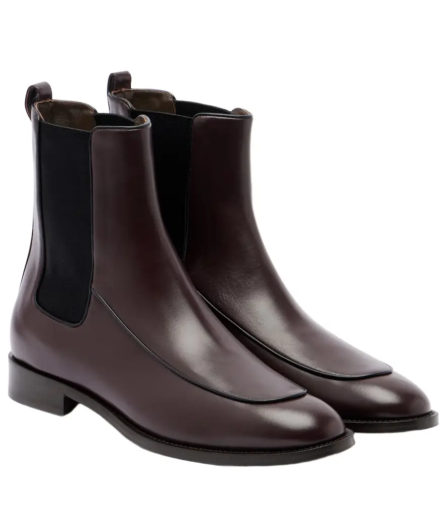 Max Mara Mirto leather Chelsea boots