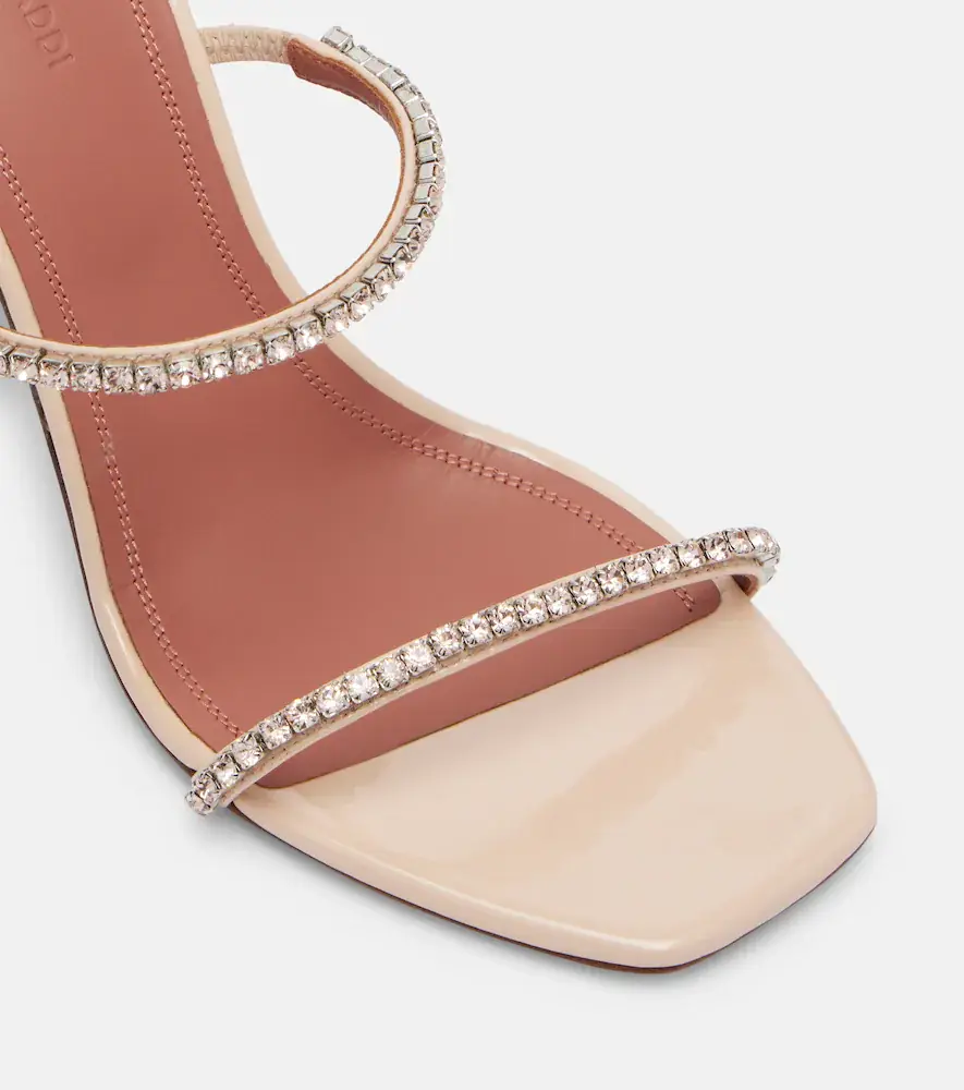 Amina Muaddi Gilda embellished patent leather sandals | Thumbnail 2 Amina Muaddi Gilda embellished patent leather sandals | Thumbnail 2