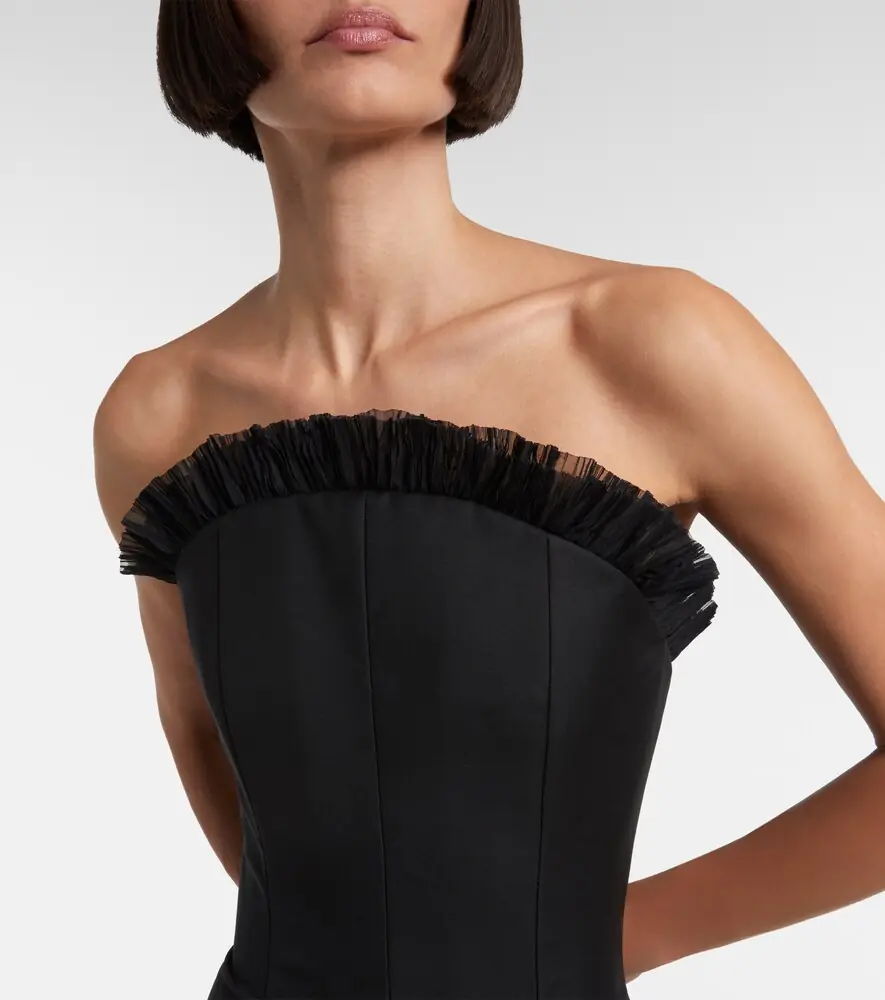 Alexander McQueen Ruffled wool gabardine cocktail dress | Thumbnail 5
