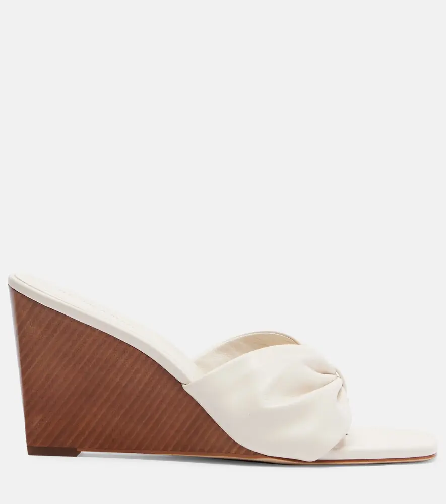 Veronica Beard Leather wedge sandals | Thumbnail 3 Veronica Beard Leather wedge sandals | Thumbnail 3