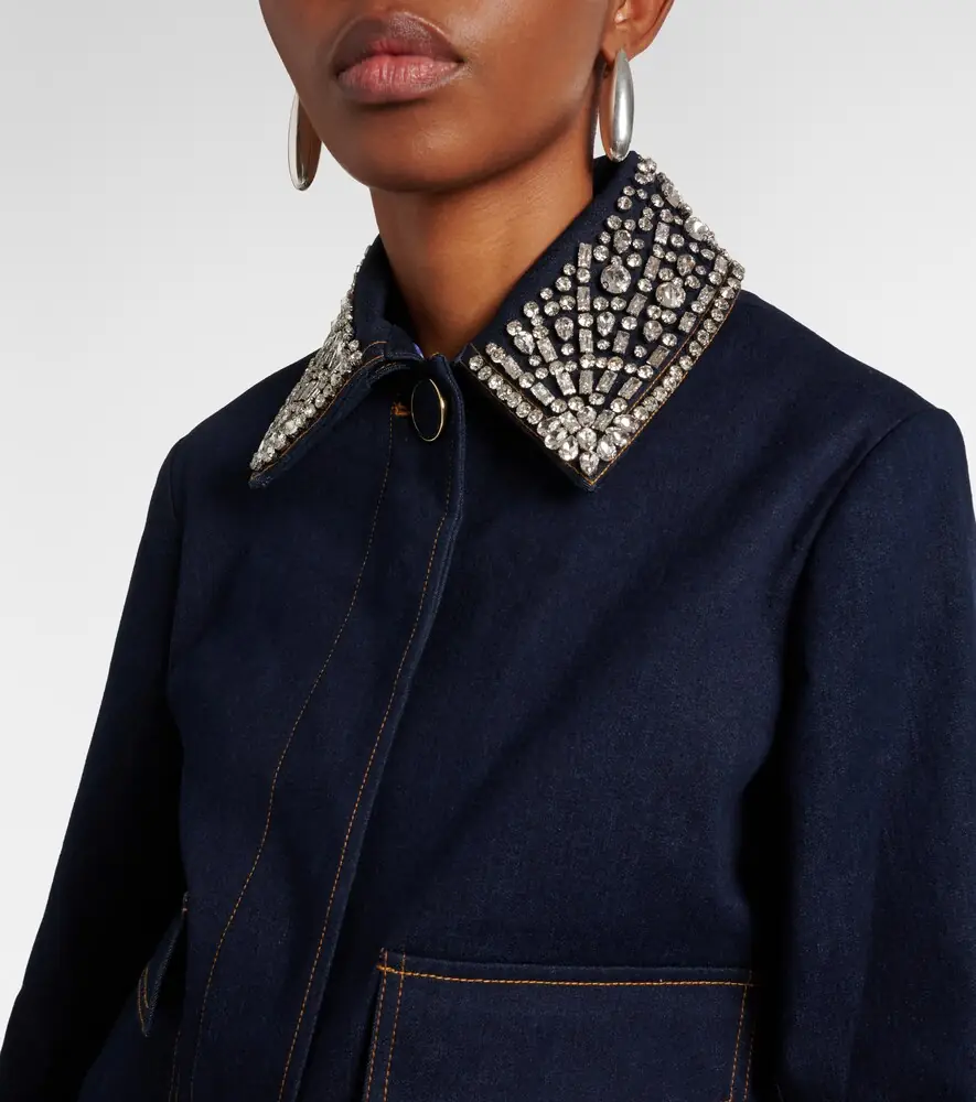 Veronica Beard Barrington embellished denim jacket | Thumbnail 3 Veronica Beard Barrington embellished denim jacket | Thumbnail 3