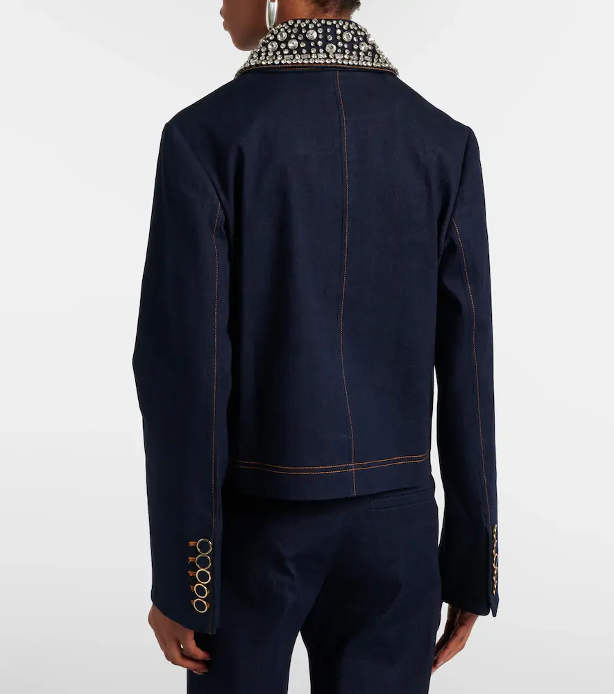 Veronica Beard Barrington embellished denim jacket | Thumbnail 4 Veronica Beard Barrington embellished denim jacket | Thumbnail 4