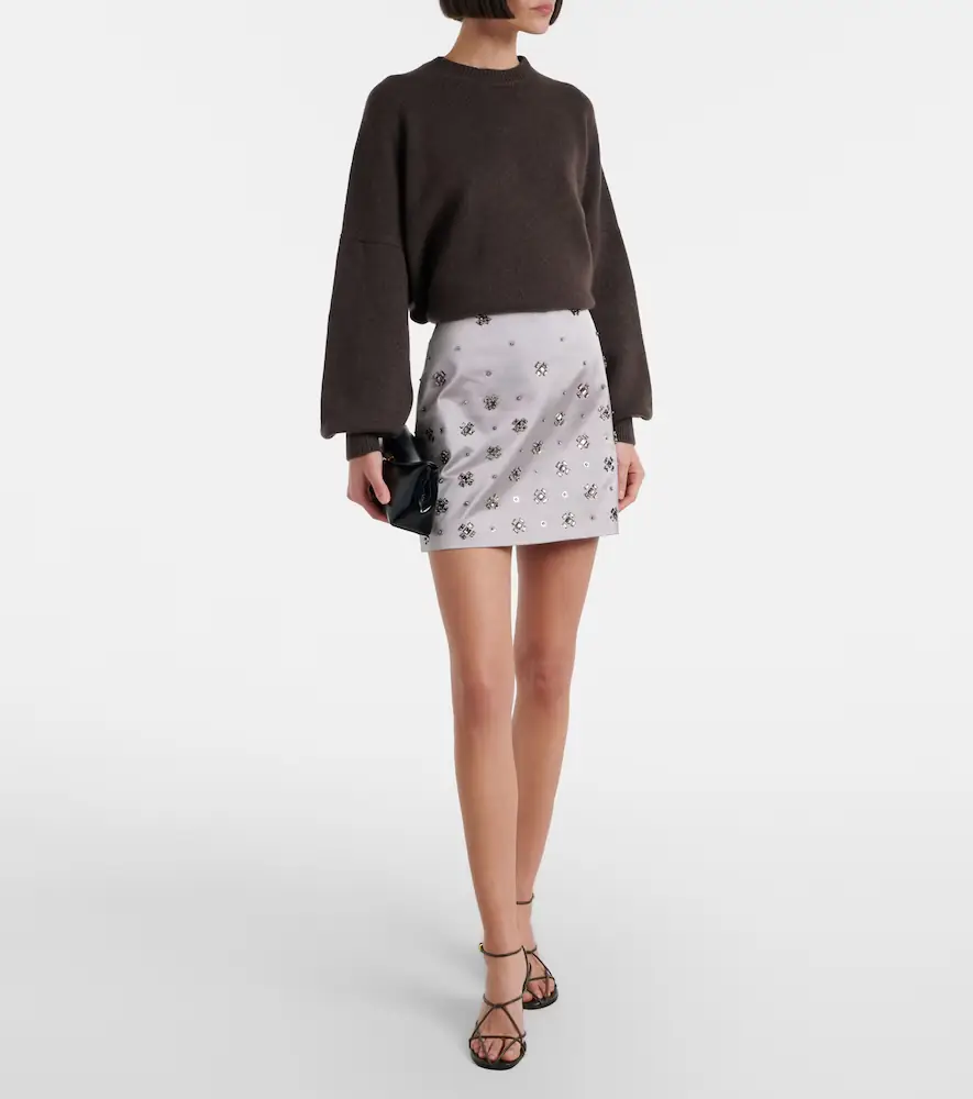Veronica Beard Olenna embellished cotton-blend miniskirt | Thumbnail 3 Veronica Beard Olenna embellished cotton-blend miniskirt | Thumbnail 3