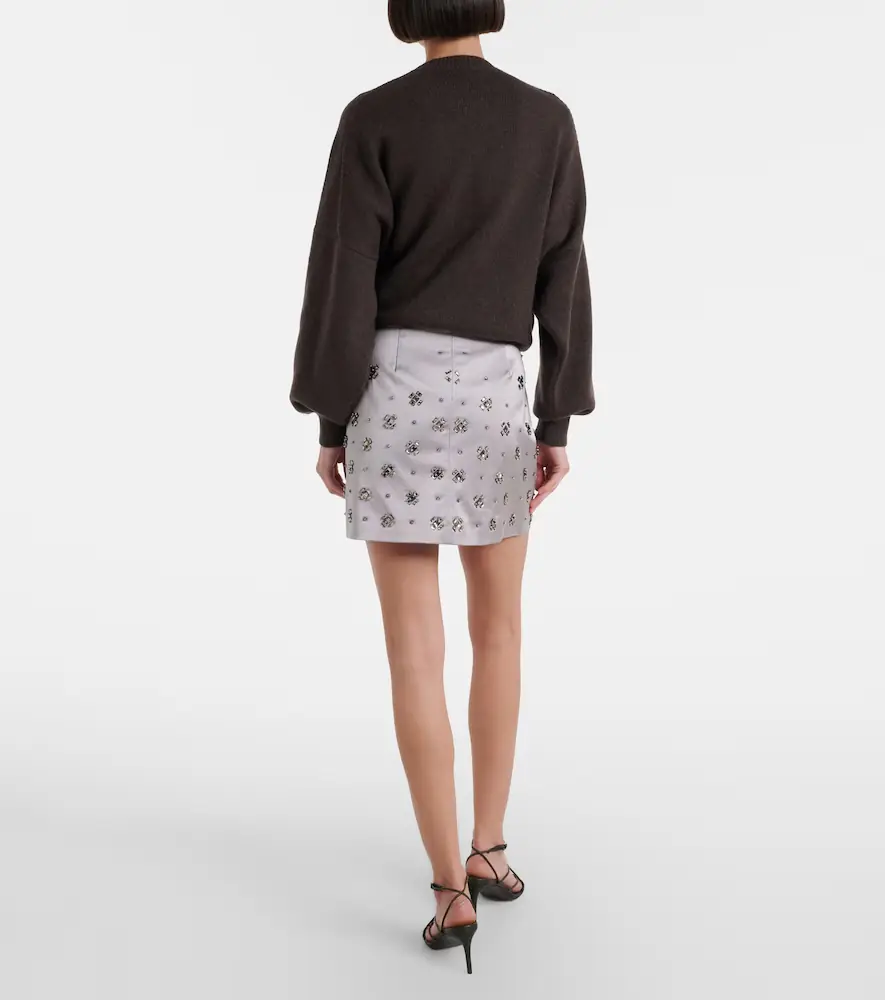Veronica Beard Olenna embellished cotton-blend miniskirt | Thumbnail 4 Veronica Beard Olenna embellished cotton-blend miniskirt | Thumbnail 4
