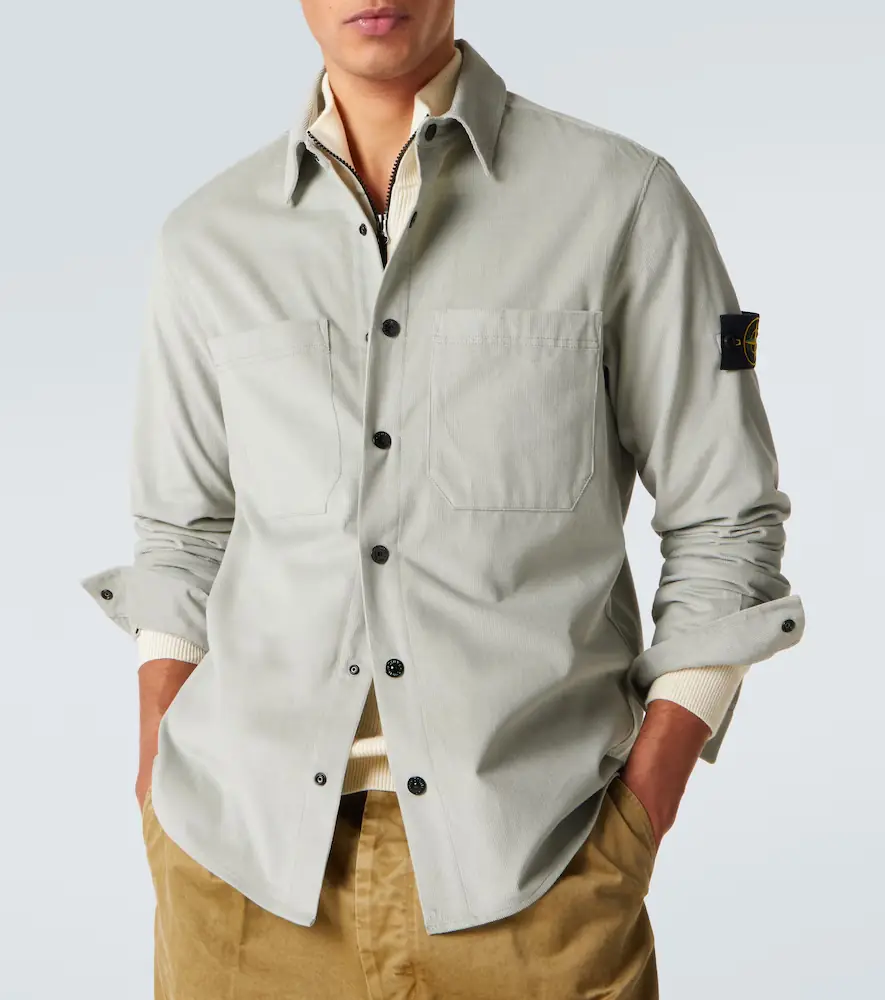 Stone Island Compass cotton corduroy overshirt | Thumbnail 4 Stone Island Compass cotton corduroy overshirt | Thumbnail 4