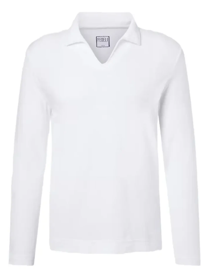 Cotton terry polo shirt