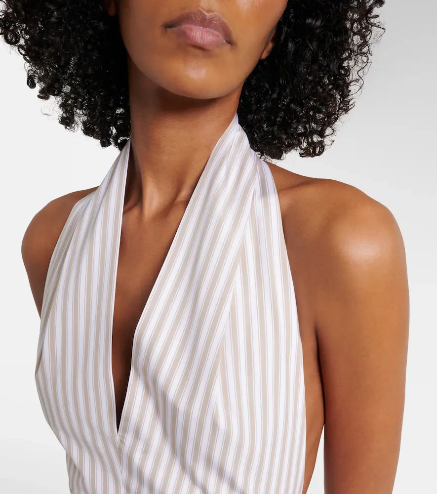 Patou Striped halterneck cotton midi dress | Thumbnail 5 Patou Striped halterneck cotton midi dress | Thumbnail 5