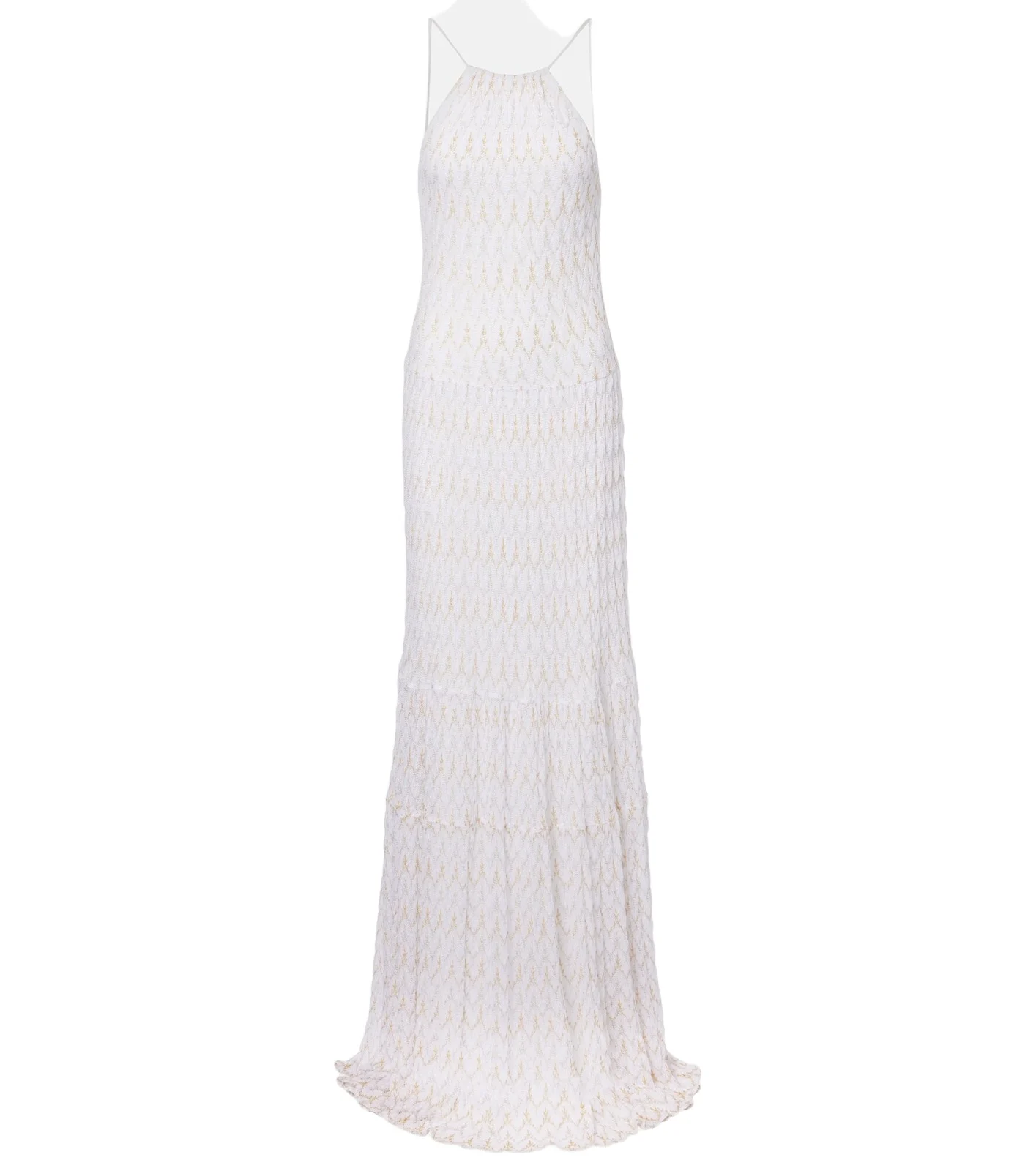 Halterneck open-back lamé gown Halterneck open-back lamé gown