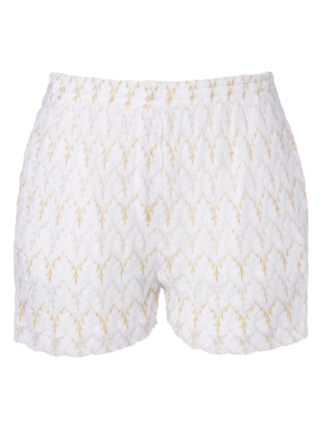 Missoni Open-knit lamé shorts