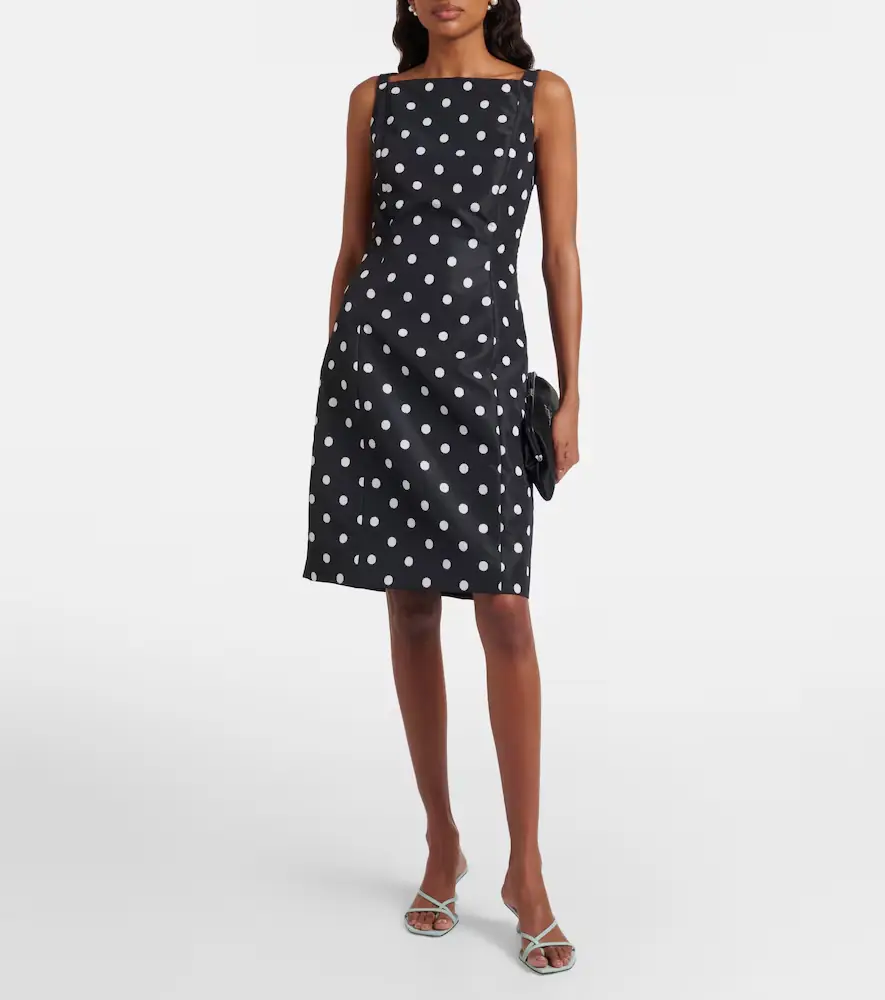 Patou Polka-dot faille minidress | Thumbnail 4