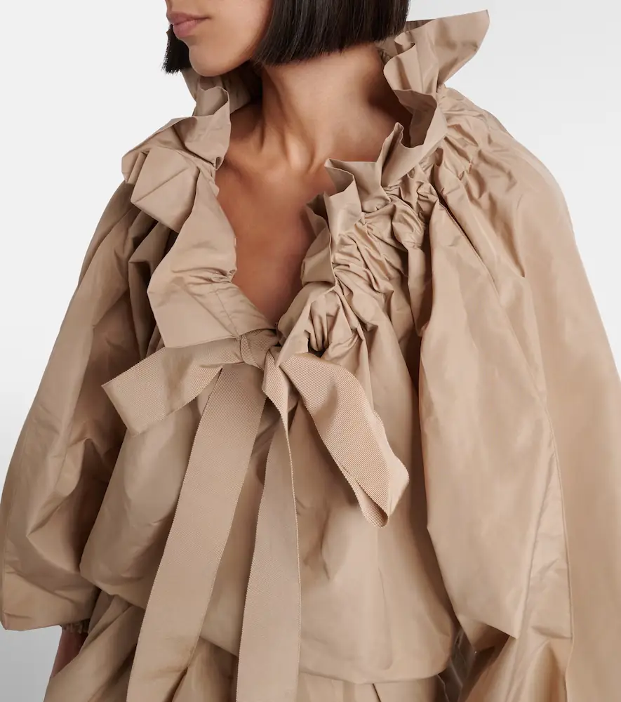 Patou Tie-neck faille top | Thumbnail 3 Patou Tie-neck faille top | Thumbnail 3