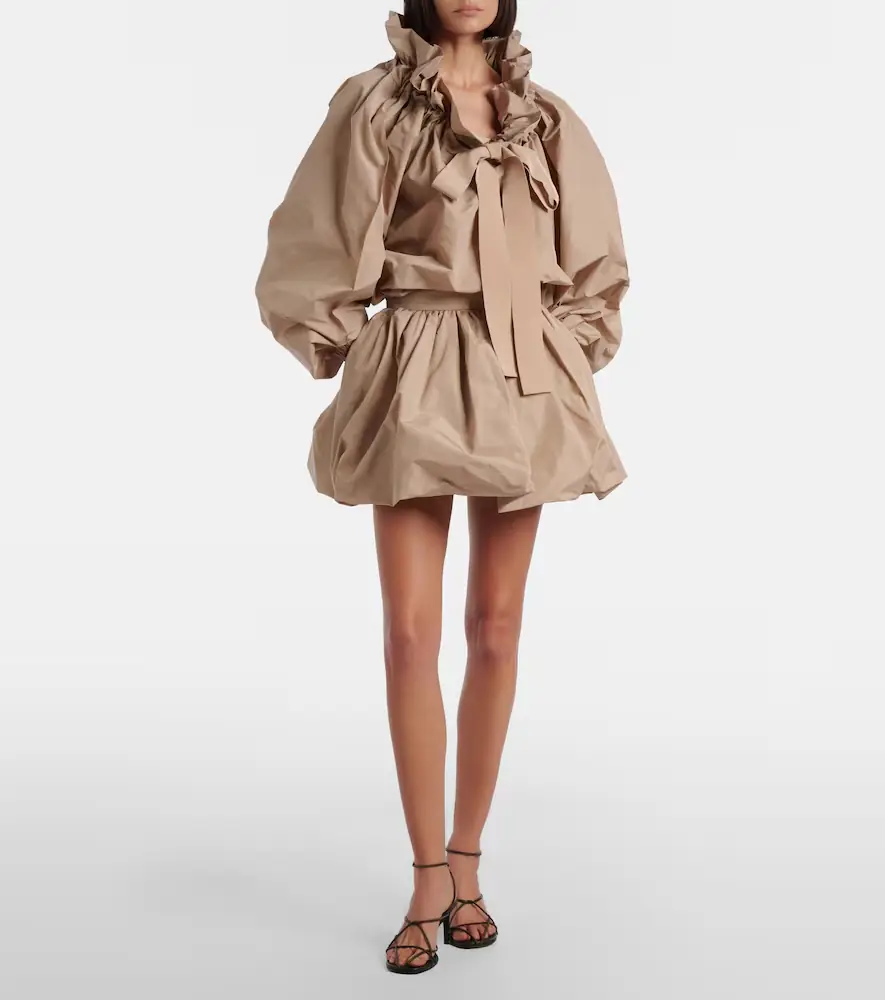 Patou Tie-neck faille top | Thumbnail 4 Patou Tie-neck faille top | Thumbnail 4