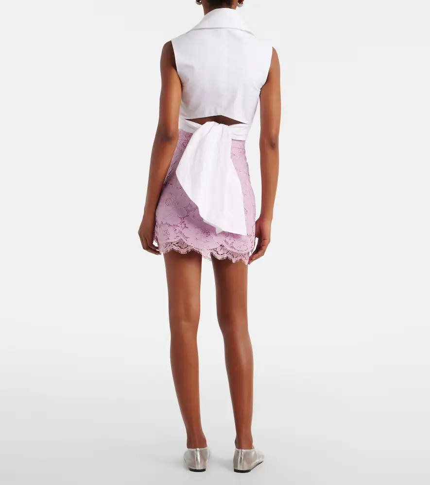 Patou Cotton-blend lace miniskirt | Thumbnail 3 Patou Cotton-blend lace miniskirt | Thumbnail 3