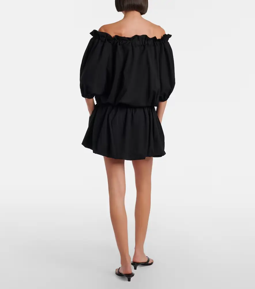 Patou Tie-neck cotton faille minidress | Thumbnail 3 Patou Tie-neck cotton faille minidress | Thumbnail 3