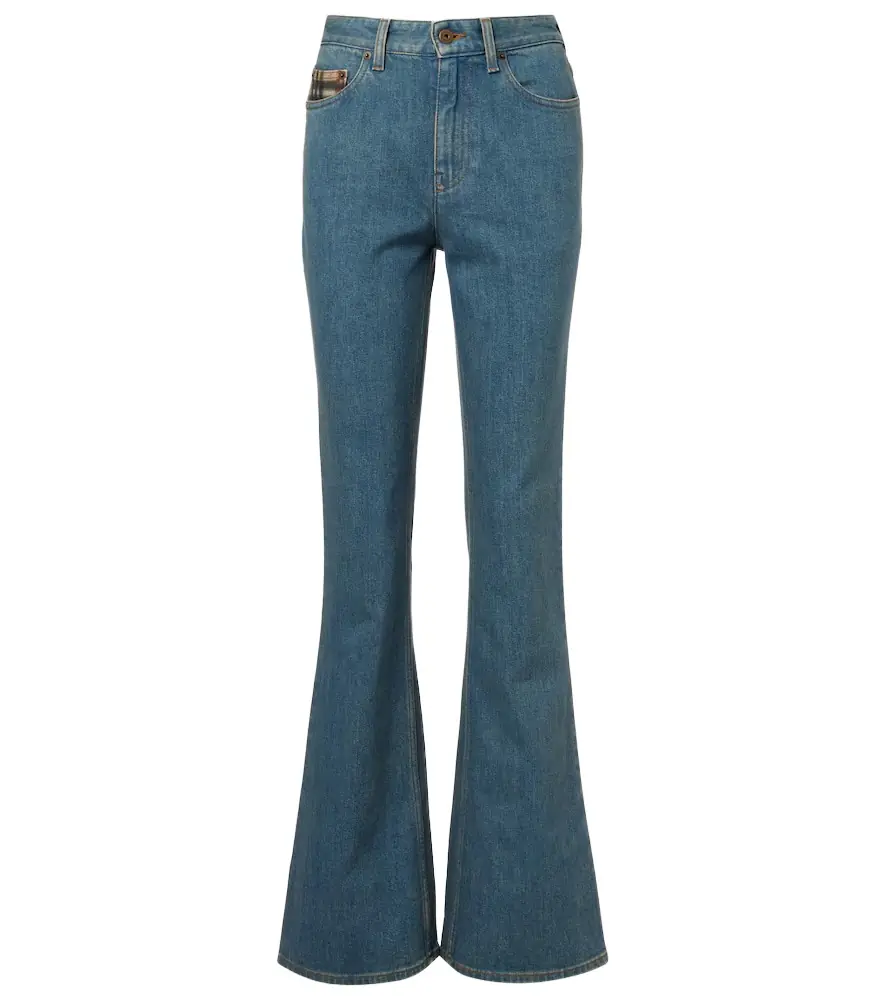 Burberry Check flared jeans | Image 1 Burberry Check flared jeans | Image 1