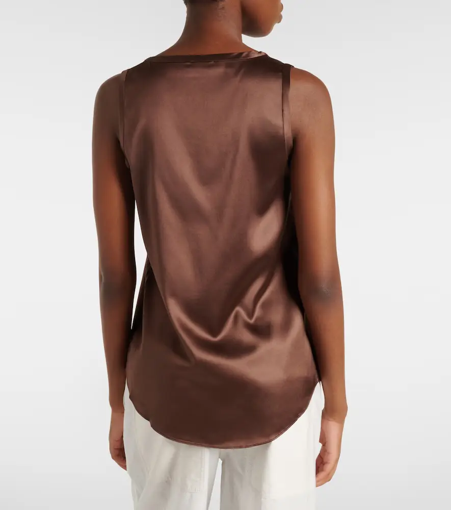 Brunello Cucinelli Silk-blend satin tank top | Thumbnail 2