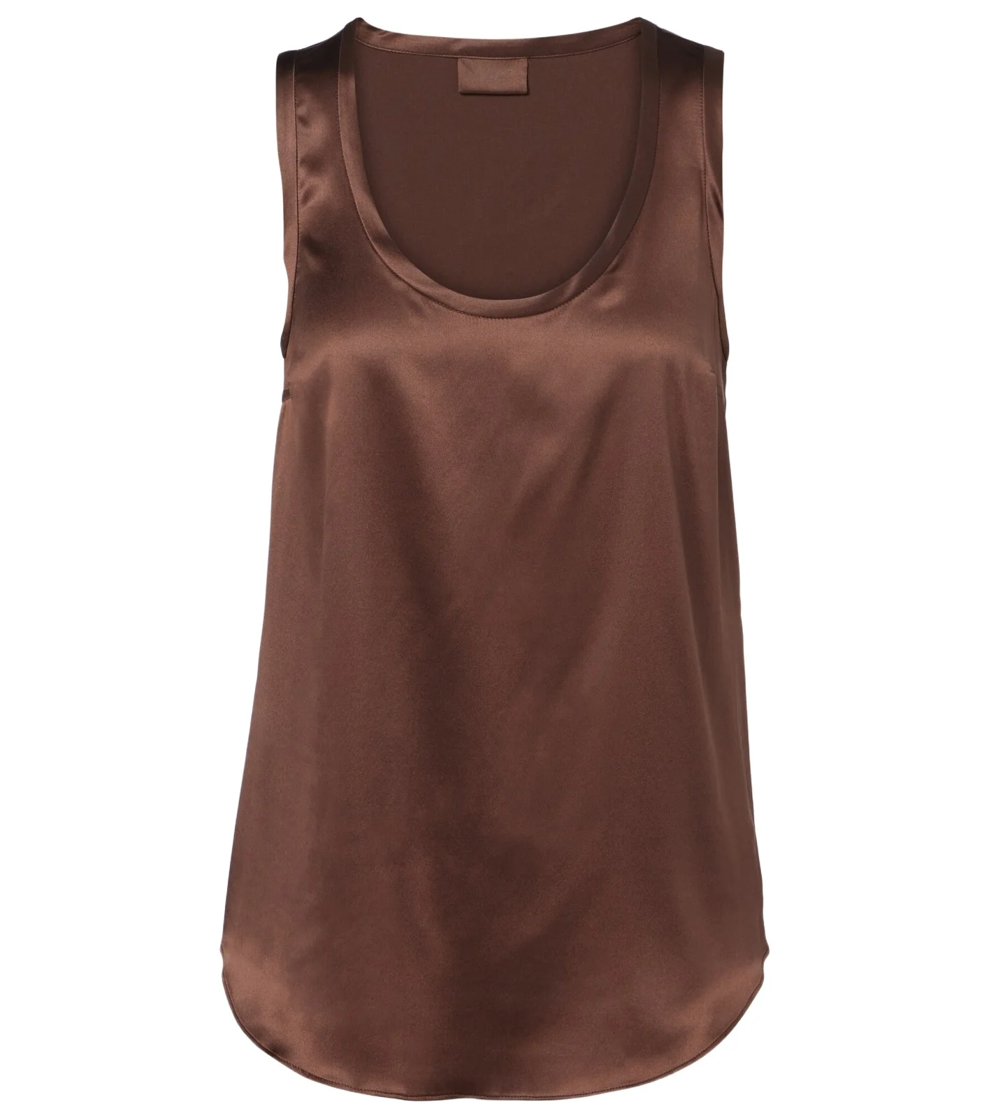 Silk-blend satin tank top