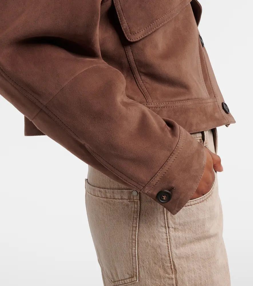 Brunello Cucinelli Monili cropped suede jacket | Thumbnail 2 Brunello Cucinelli Monili cropped suede jacket | Thumbnail 2
