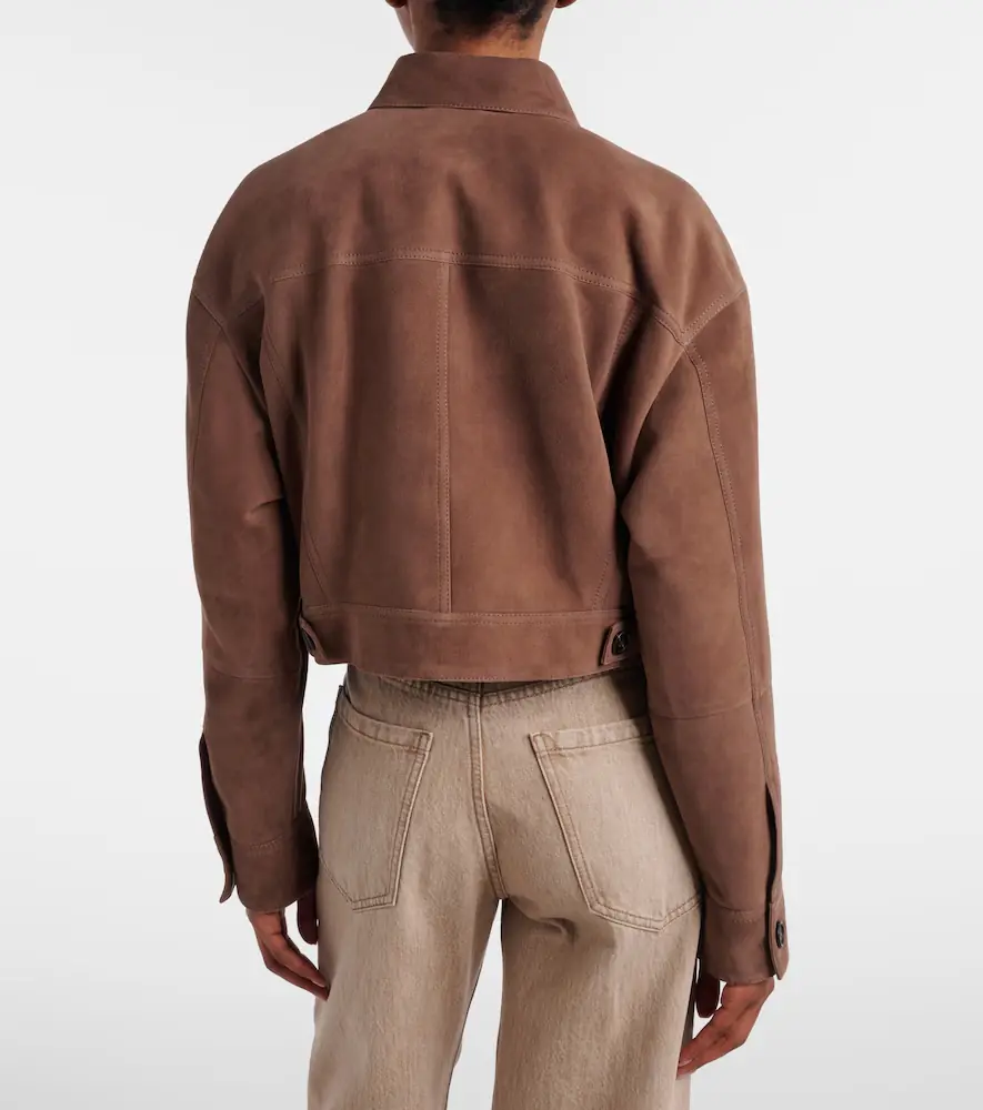 Brunello Cucinelli Monili cropped suede jacket | Thumbnail 4 Brunello Cucinelli Monili cropped suede jacket | Thumbnail 4