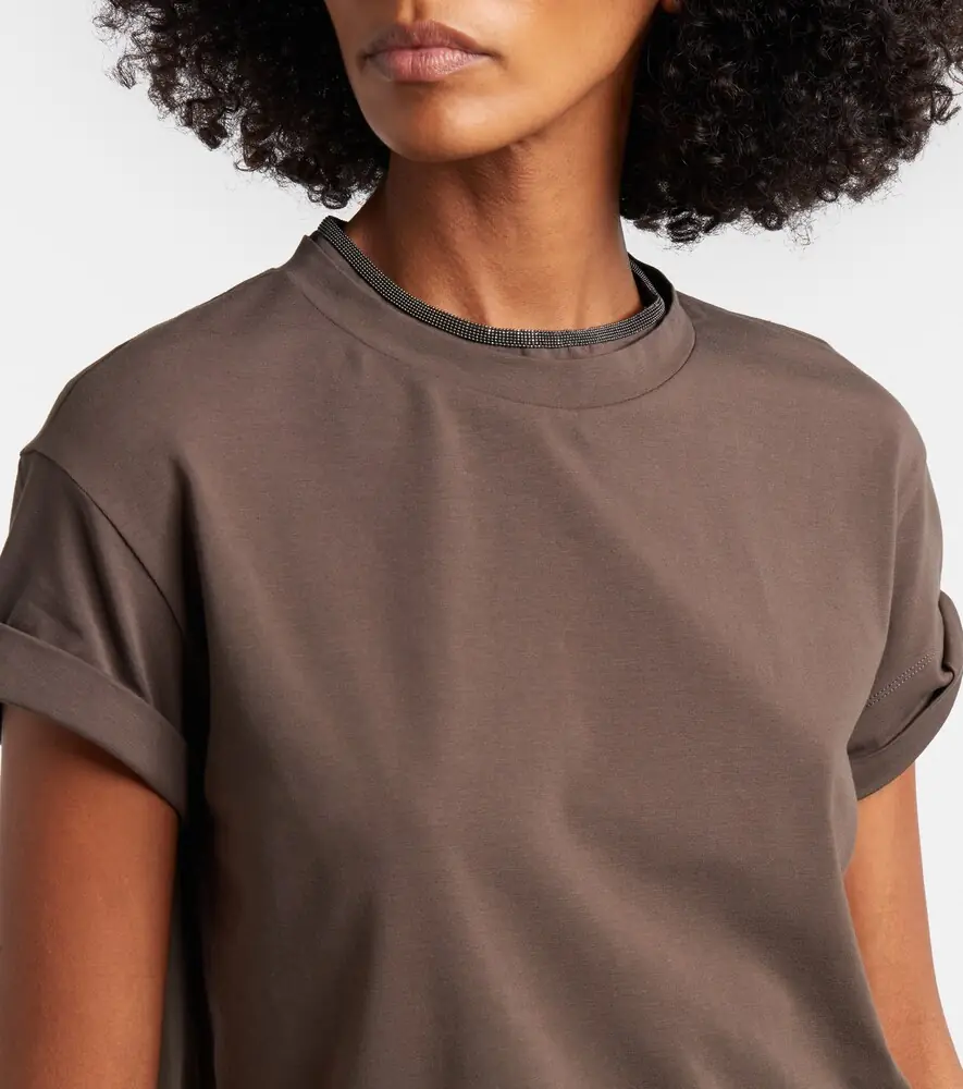 Brunello Cucinelli Monili cotton-blend T-shirt | Thumbnail 4 Brunello Cucinelli Monili cotton-blend T-shirt | Thumbnail 4