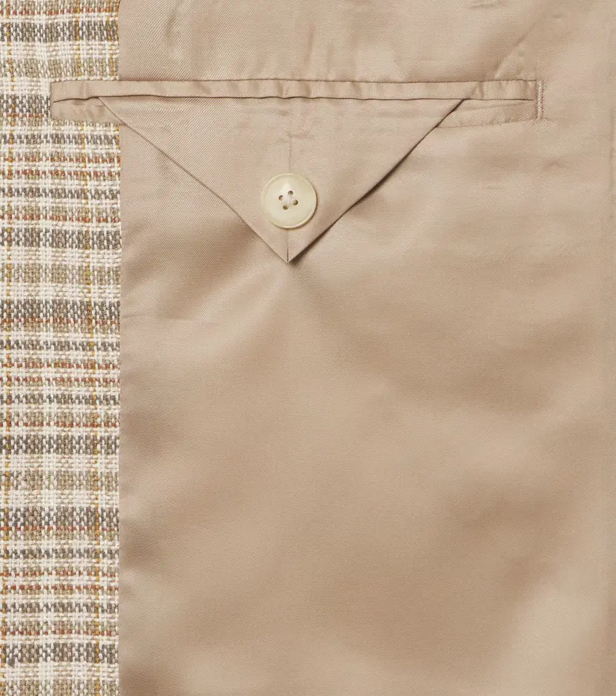 Auralee Checked silk and linen tweed jacket | Thumbnail 2 Auralee Checked silk and linen tweed jacket | Thumbnail 2