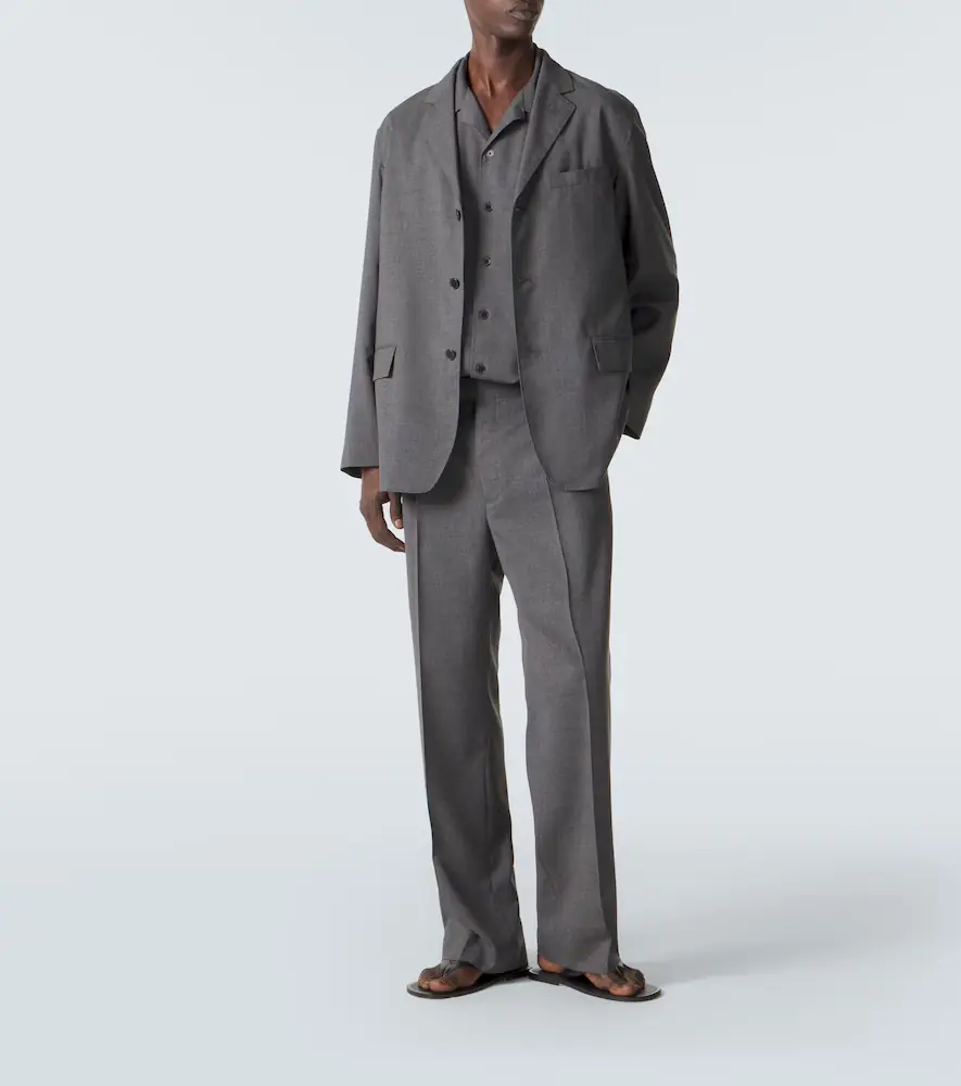 Auralee Cashmere poplin wide-leg pants | Thumbnail 2