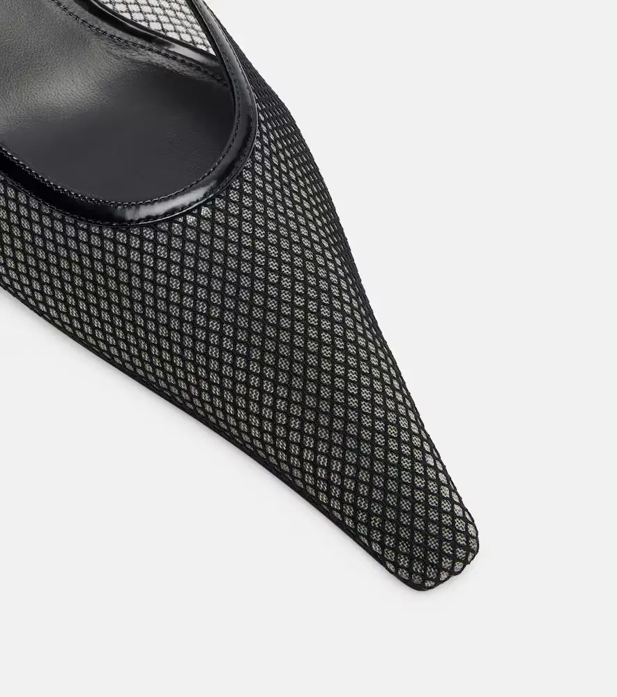 Victoria Beckham Leather-trimmed mesh mules | Thumbnail 4 Victoria Beckham Leather-trimmed mesh mules | Thumbnail 4