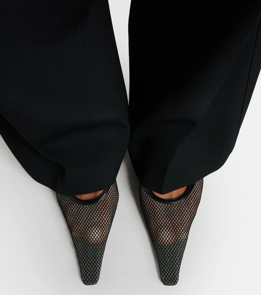 Victoria Beckham Leather-trimmed mesh mules | Thumbnail 6 Victoria Beckham Leather-trimmed mesh mules | Thumbnail 6