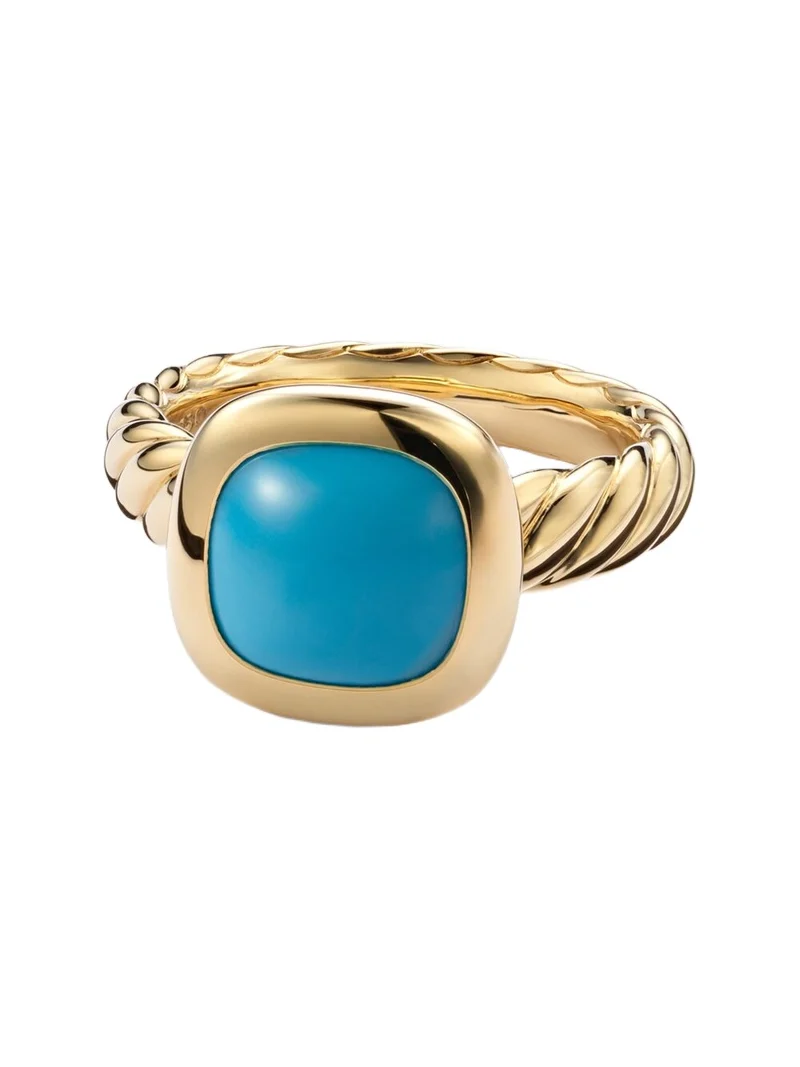 DY Mercer 18kt gold ring with turquoise