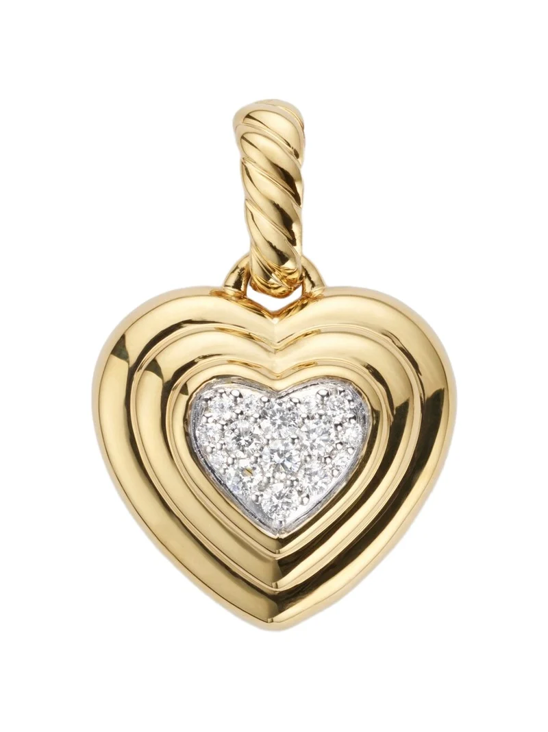 Puffy Heart Amulet 18kt gold pendant with diamonds Puffy Heart Amulet 18kt gold pendant with diamonds