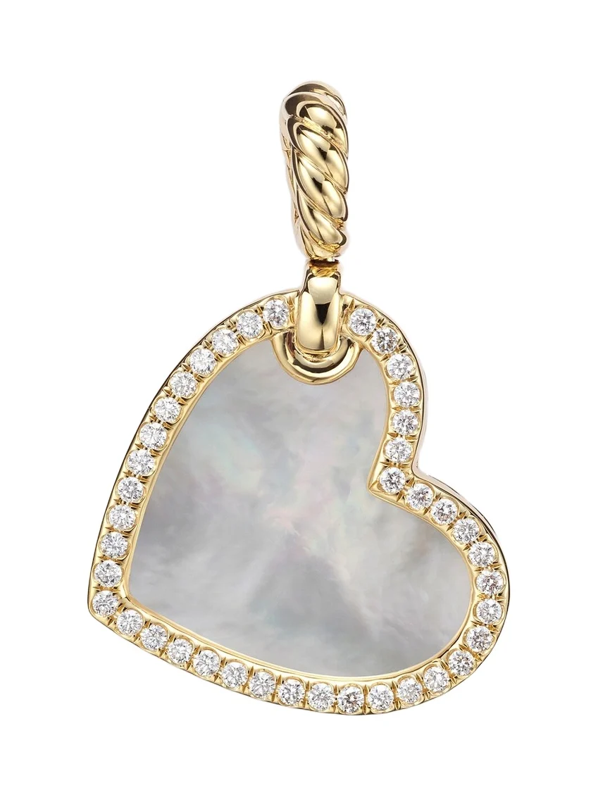 DY Elements Heart 18kt gold pendant with diamonds and pearl DY Elements Heart 18kt gold pendant with diamonds and pearl