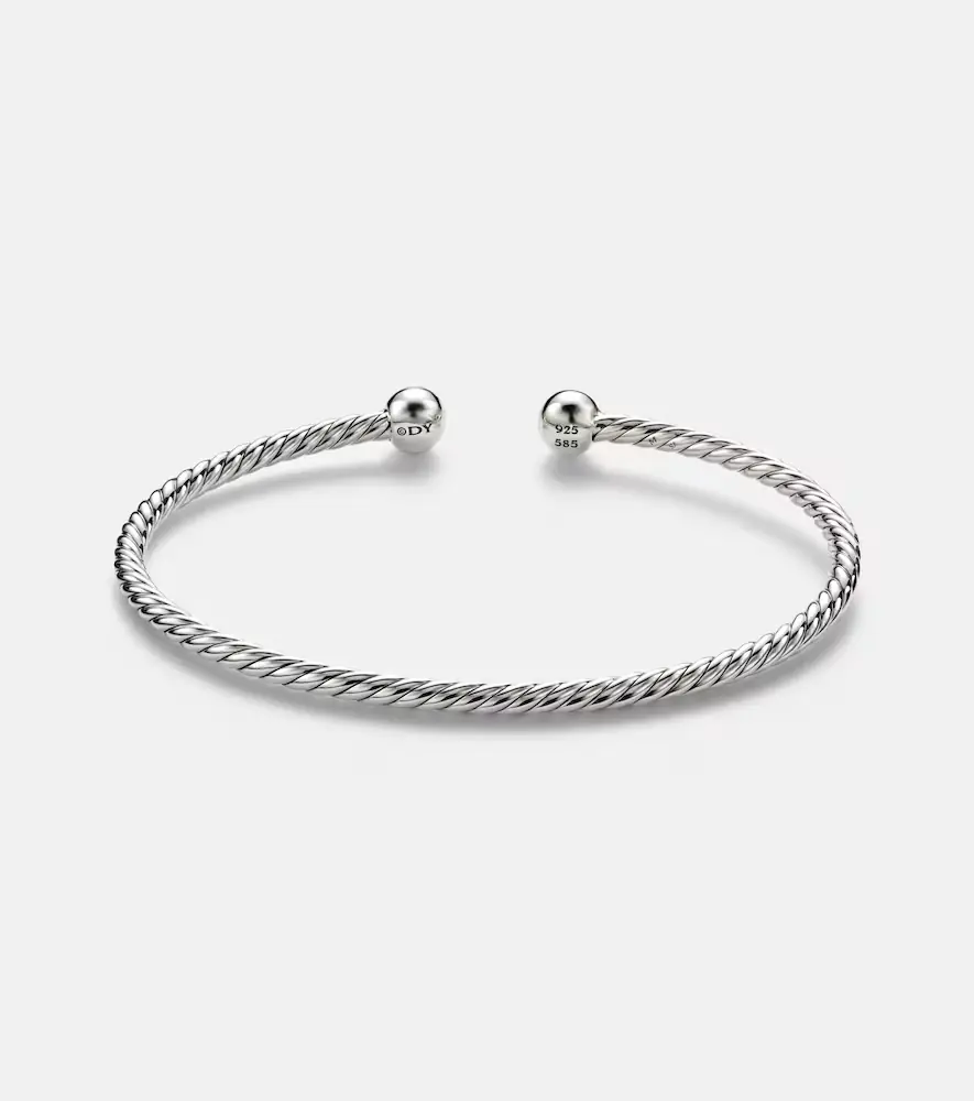 David Yurman Micro Cable Flex 925 sterling silver and 14kt gold bangle | Thumbnail 2 David Yurman Micro Cable Flex 925 sterling silver and 14kt gold bangle | Thumbnail 2